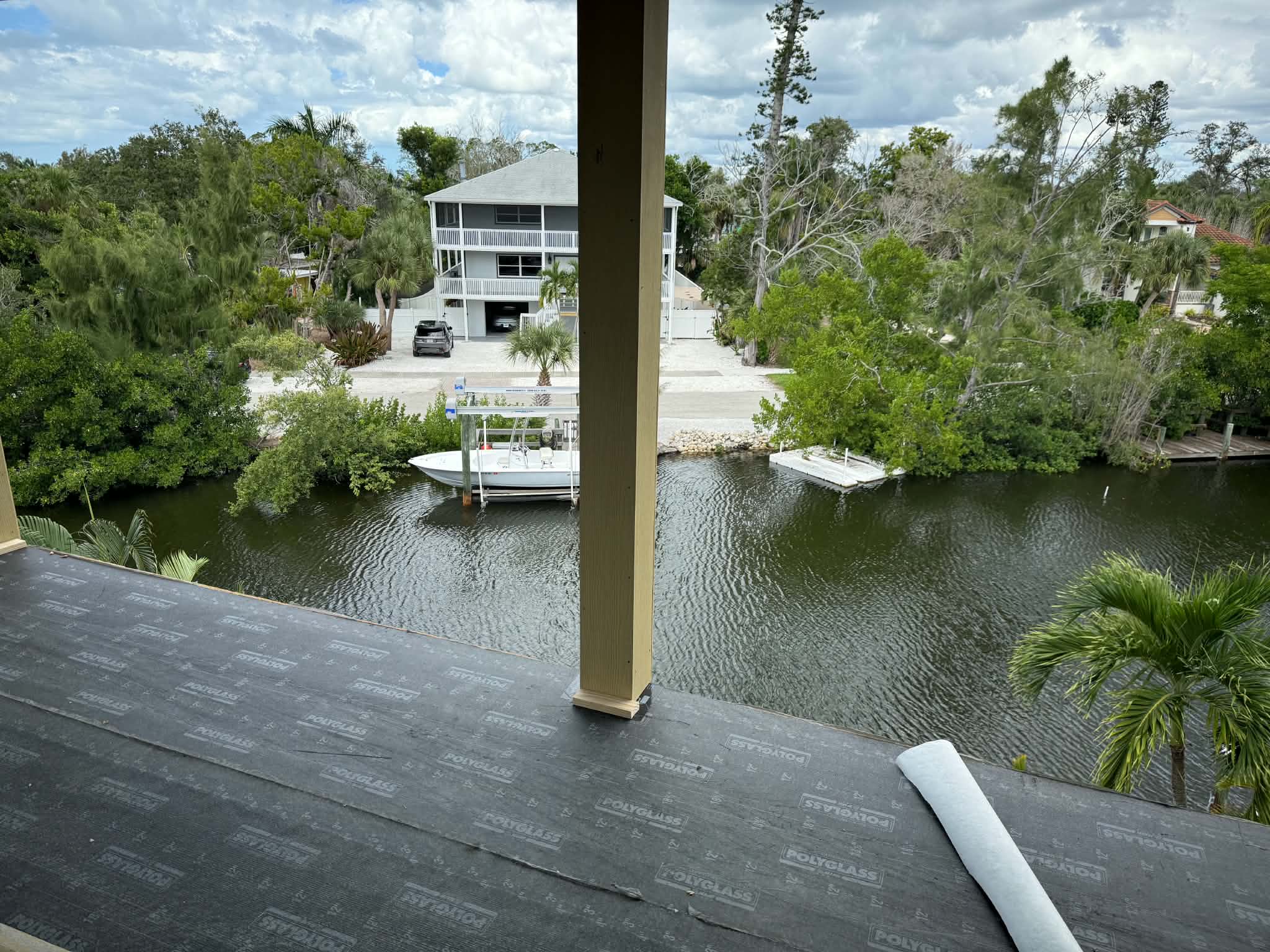 Waterfront balcony construction